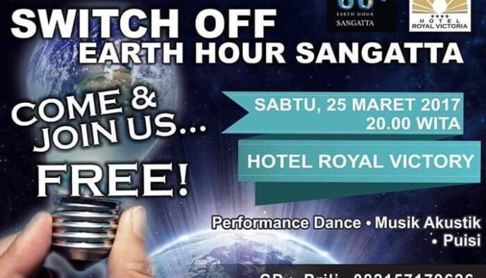 Pelaksanaan Earth Hour Sangatta 2017 Dipusatkan di Hotel Victoria