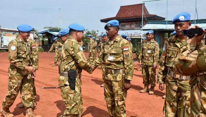 21 Prajurit TNI Konga XX-N/Monusco Naik Pangkat di Kongo