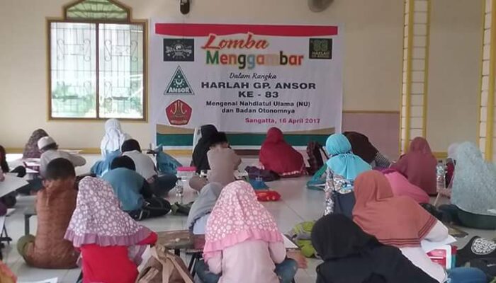 Kenalkan Ansor NU Sejak Dini, Anak TK se-Sangatta Ikuti Lomba Menggambar