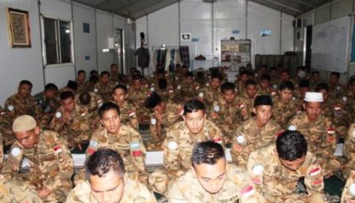 Pasukan Garuda Peringati Isra Miraj di Afrika