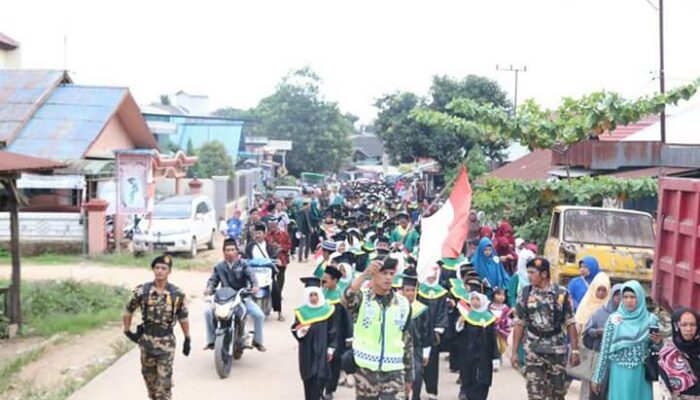 Pawai Syiar Islam Awali Rangkaian Wisuda Khotmil Qur’an TPA se-Kongbeng