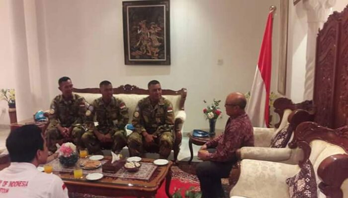 Dansatgas Yonkomposit Konga XXXV-C Kunjungi Dubes RI untuk Sudan