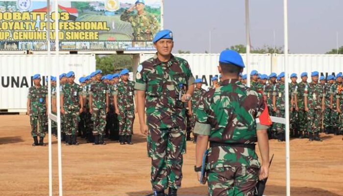 Pasukan Garuda di Sudan Laksanakan Upacara Peringati Hari Lahirnya Pancasila