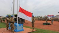 Satgas Kizi TNI Konga XXXVII-C Memperingati HUT RI ke-72 di Afrika Tengah