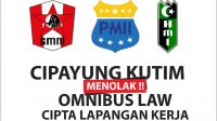 Cipayung Kutim (GMNI, PMII, HMI) Tegas Tolak UU Omnibus Law CILAKA
