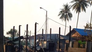 Kebakaran Mesin Pembangkit Listrik Kecamatan Sandaran, Diduga Adanya Konsleting Listrik